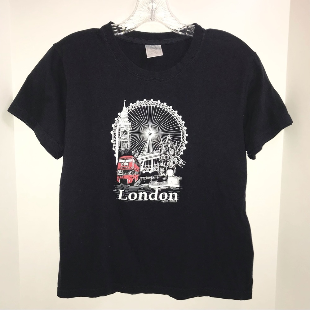 Capital Tshirts top, dark navy w/ London graphic